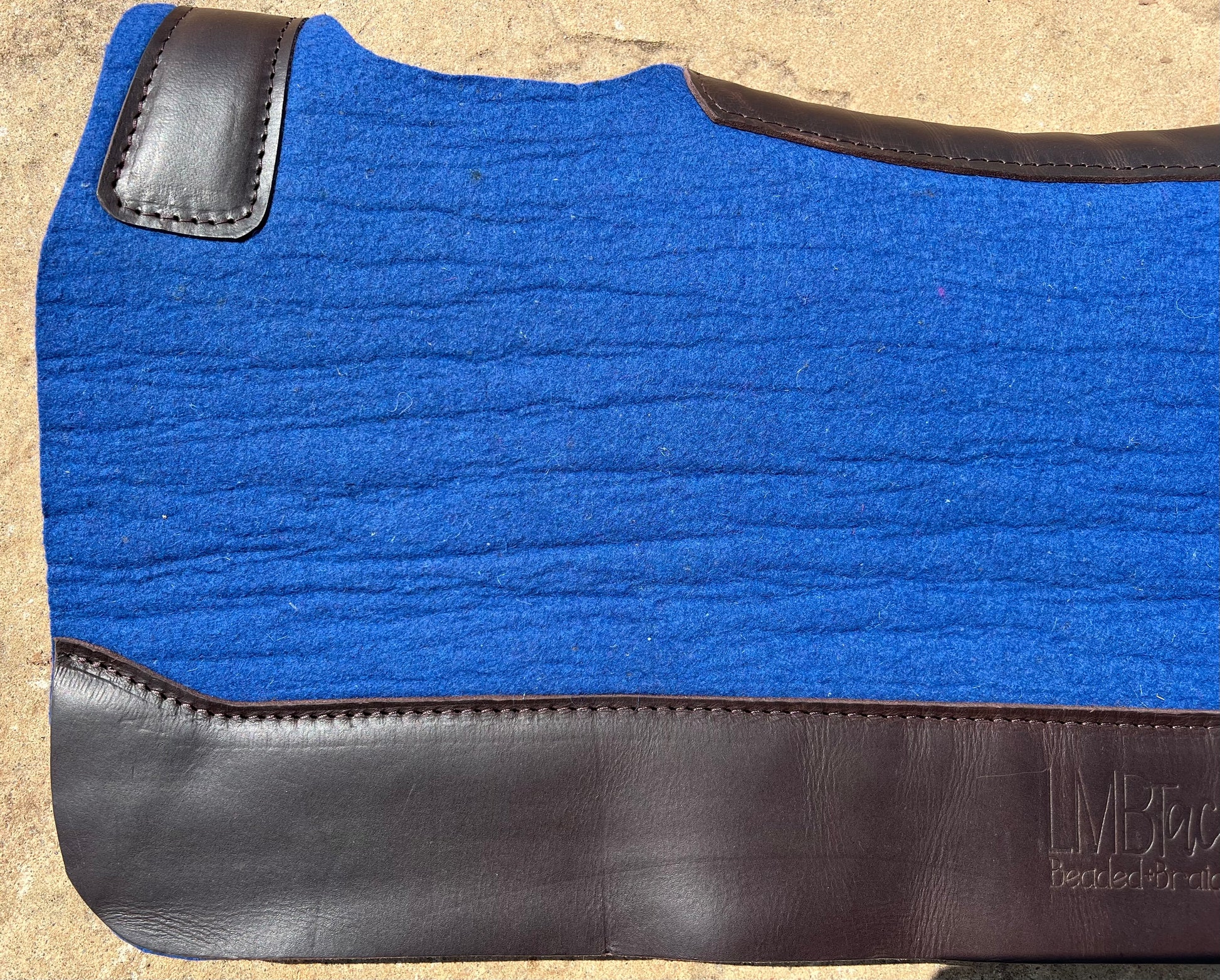 blue western saddle pad